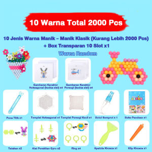 6000pcs DIY Magic Water Beads Manik Barang Kerajinan Manik Lengket Air Kembangkan Mainan Intelektual Gelang Ajaib Kreatif Berwarna-warni Untuk Buat Kado Anak