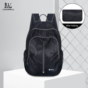 LouisWill Outdoor Hiking Bag Foldable Waterproof Travel Backpack Men Backpack Large Capacity Lightweight Sports Fitness Backpack Casual Shoulder Bag School Bag for Men Women Camping Bag