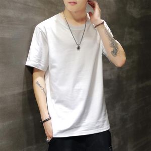 Plain T Shirts Mens T-shirts Are Simple Comfortable Quality Cotton With Short Sleeves White Round Neck Tshirt for Men Korean Fashion Mens Top Shirt for Men
