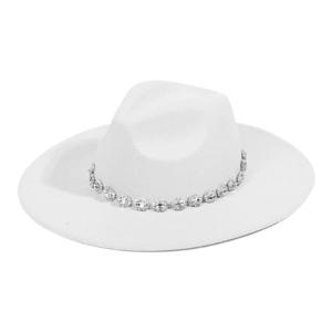 หมวกเด็กผู้หญิงหมวกคาวเกิร์ลวัวประกายพร้อมเข็มขัดไรน์สโตนระยิบระยับตกแต่งหมวกคาวบอยขนาดผู้ใหญ่สำหรับงานปาร์ตี้