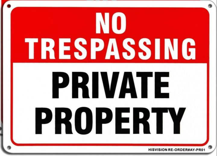 Private Property No Trespassing Sign Pack Rust Free Heavy Duty Aluminum 