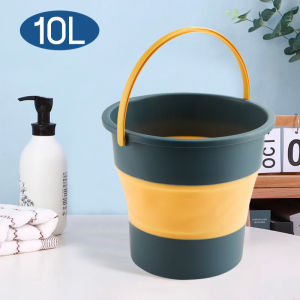 Foldable Collapsible Silicone Multipurpose Basin Cleaning Bucket Storage Bucket Car Washing Bucket Portable  Outdoor Fishing Storage Bucket