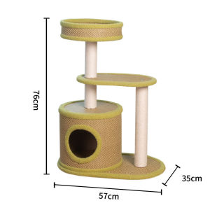 Scten COD คอนโดแมว  เสื่อหวายสี่ฤดู บ้านแมว เหมาะสำหรับเลี้ยงน้องแมว 4-6ตัว เสาลับเล็บ ขนาดใหญ่ สูง170CM