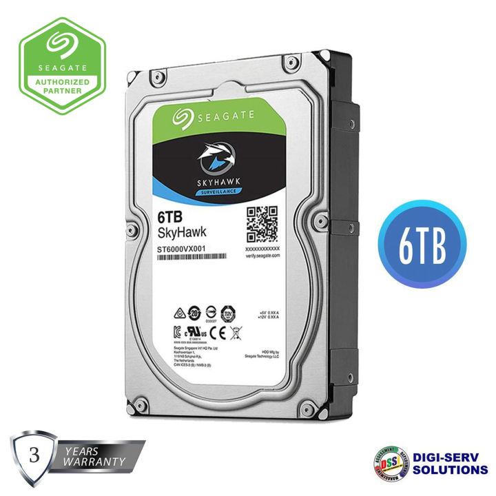 Seagate SkyHawk 6TB (ST6000VX001) Surveillance Hard Drive - SATA