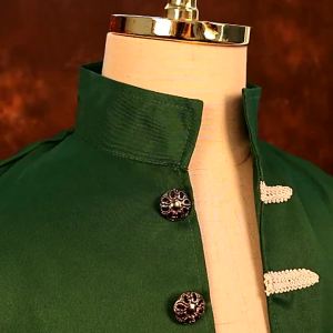 Victorian Classic Medieval Men Costume Jacquard Stand Collar Larp Viking Cosplay Jacket Coat Renaissance Clothes Halloween