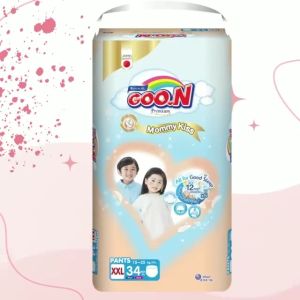 GOO.N Premium Mommy Kiss Diaper Pants XL 40pcs – All for Good Sleep 12-Hour Protection x6 Cups