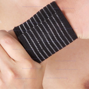 Pelindung Pergelangan Tangan Hitam Multifungsi Untuk Olahraga Wristband Elastis