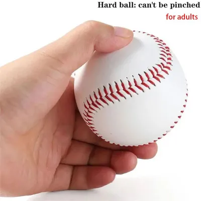 POCKTYLE 1Pcs Rubber Inner Sports Baseball Solid Foam Bouncy Ball Soft Hard Training Baseball Outdoor Handmade Baseball for Adults Children