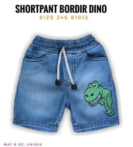 Celena Jeans Anak Dino 1-6 tahun Pendek - Jeans Pendek Anak - Gembo Kids