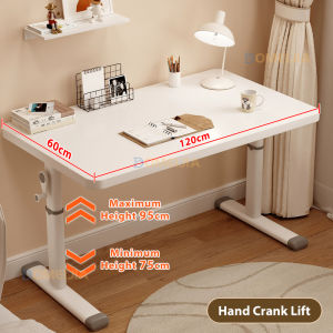 Lifting Study Table Adjustable Gaming Table Study Table Bedroom Bookshelf Office Computer Desk 80~120