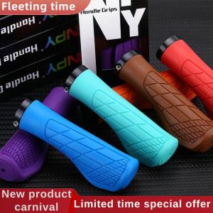 Fleeting time 1Pair Bicycle Grips Shockproof Bike Handlebar Cover Anti-Slip Lockable Grips Ergonomic Cycling Rubber Handle Grips