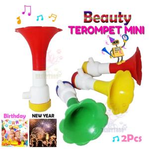 Beauty 2 Pcs Trumpet New Year Terompet Mini Tiup Terompet Tahun Baru Terompet Tiup Trompet Mini Pesta Trumpet Perayaan Tahun Baru / Terompet Murah Terompet Anak / Terompet Pesta Ulang Tahun Mainan Anak Terompet Mini Plastik Mainan Terompet - Warna Random