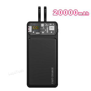 Large Capacity Power Bank Transparent Mecha Portable Charger 30000mAh 20000mAh Battery Pack Backup PowerBank Super Fast Charging iPhone PD20W Huawei 22.5W High Speed with Built-in Cables Smart LED Digital Display Singapore Local Seller