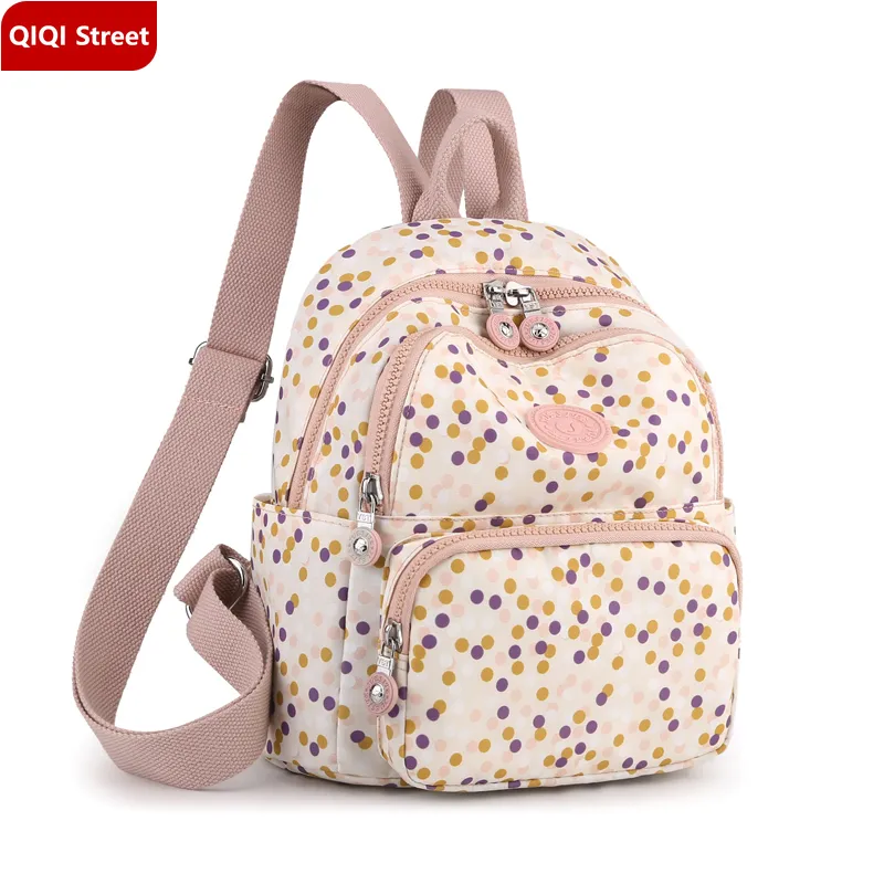 QIQI Street Backpack, Women's Lightweight Small Backpack, Fashion Mini  Canvas Waterproof Oxford Cloth Casual Travel Bag