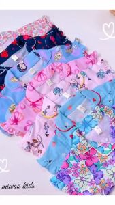 EST20A27 CUTE FLORAL RUFFLE DESIGN POLO SHIRT PAJAMA TERNO FOR GIRL JAPANESE COTTON 1-5YO