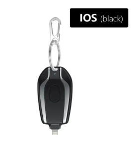 【🔥SG SELLER🔥】RICHMENTGADGET 2000mAh Mini Power Emergency Portable Keychain Charger With Type-C Mini Battery Pack Charging Backup Power Banks Mini Emergency Battery for iPhone/iPad Mini Emergency Power Pod iPhone iPad AirPods for iOS