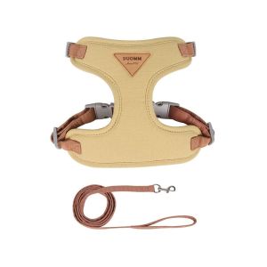 DOUCAI Mesh Dog Harness and Leash Set Breathable Soft Adjustable Pet Harnesses Pet Accessories Puppy Reflective Harness Dog Chest Straps Prevent Breakout