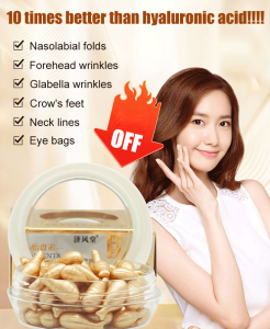 Fullerene Placenta Anti-Wrinkle Serum Collagen Capsule Facial Essence Anti-Aging Moisturizing Whitening Skin Care