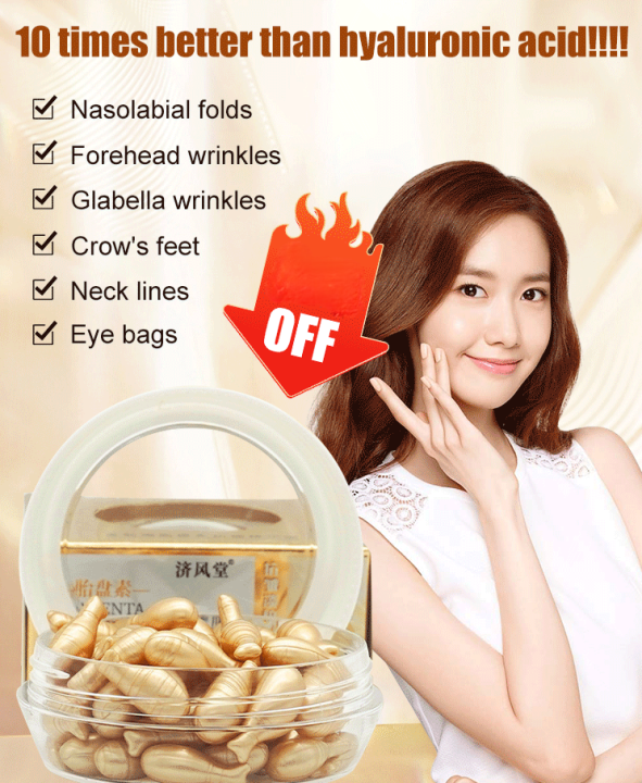 【New Generation 30 Capsules/bottle】Fullerene Placenta Anti-Wrinkle ...