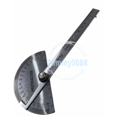 PENGGARIS ROTASI BUSUR 180 DERAJAT SNLESS PROTRACTOR ALAT UKUR MISTAR
