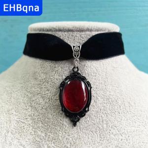 [COD] EHBqna SPORTS สร้อยคอโชคเกอร์จี้แวมไพร์โกธิคสร้อยคอกำมะหยี่สำหรับผู้หญิงเครื่องประดับคาถาแฟชั่นของขวัญ