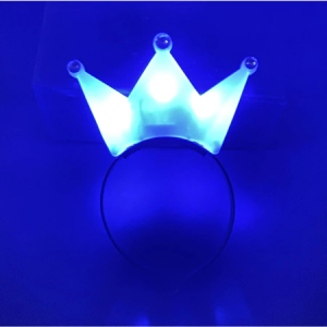 Flashing LED Party Crown Headband Glow Decor for Birthday Halloween Cheer Events Holiday & Hari Raya Party Props