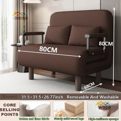CONOCO Mall Lazy Sofa Reclining Backrest Sofa Folding Sofa Bed Multi Functional Bed 3 Colours Couch