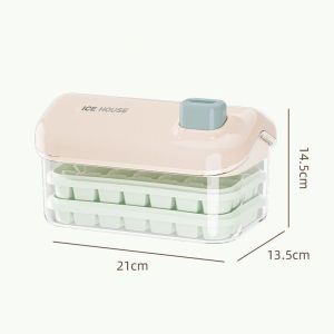 【SG Inventory】Press-type ice cube mold household large-capacity ice box ice cube demoulding ice cube quick-freezing storage box