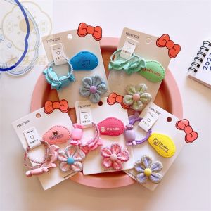 ใหม่ดอกไม้ลูกอมกิ๊บแหวนผมชุด M Acaron น่ารักสดด้านคลิปเด็กสาวอุปกรณ์ผมสำหรับเด็ก
