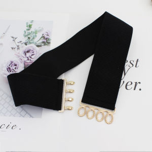 Christmas gift 【AYLMER】 Womens Wide Elastic Waist Belt Fashion Simple Metal Buckle Waistband Corset Cinch Belt Dress Stretchy Belts