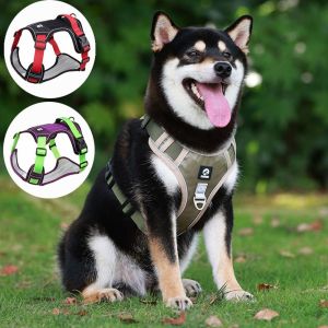 ZANWIT Reflective Soft Safety No Pull Easy Control Pet Vest Big Dog Harness Dog accessories For Large Dogs