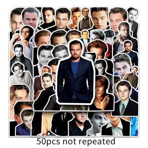 50 cái Mỹ diễn viên Leonardo dán trang trí máy tính xách tay cắt theo khuôn tự dính Vinyl Miếng dán PVC