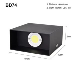 12W LED Wall Lamp Modern Indoor Lighting Wall Light Aluminum AC 85-265V Sconces Room Decor For Living Room Bedroom Light Fixture