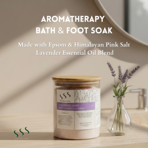 Lavender Aromatherapy Bath & Foot Soak | Epsom & Himalayan Pink Salt | Calm Serenity