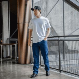 BAPIN Celana Jeans Reguler Pria Biowash - Basic Long Denim Pants Standar