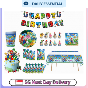【DAILY ESSENTIAL】 Mario Party Supplies Sets | 32 41 52 or 82 Pieces