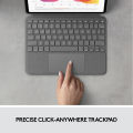 Logitech Combo Touch Keyboard Case with Trackpad for iPad เคสคีย์บอร์ดแบ็คไลท์พร้อมแทร็กแพดสำหรับ iPad ( Pro 11 Gen 1-4 , Pro 12 Gen 5-6 , Air Gen 4-5 ) แป้นพิมพ์สกรีน TH/EN. 