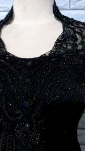 set kebaya pesta kwbaya wisuda kebaya abg kebaya hitam kebaya kerah sunda lengan 7/8