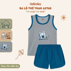 Bộ ba lỗ thể thao Astar poly lạnh 4 chiều mát mẻ thoáng khí cho bé từ 12 tháng đến 6 tuổi