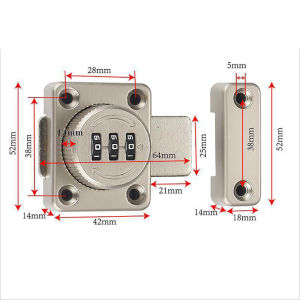 Password Latch Lock Password Bolt Lock Digital Password Lock Keyless Cabinet Lock With Hook KKPH
