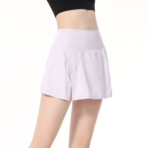 alo yoga กระโปรงกีฬาสำหรับผู้หญิง กระโปรงวิ่งแบบมีซับในปลอม 2 ชิ้น กางเกงขาสั้นกีฬาแบดมินตันฟิตเนสโยคะ