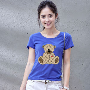 Charming เสื้อแฟชั่นเกาหลี เสื้อยืด หมี ทรงสลิมอวด หุ่นสวย รุ่น C809