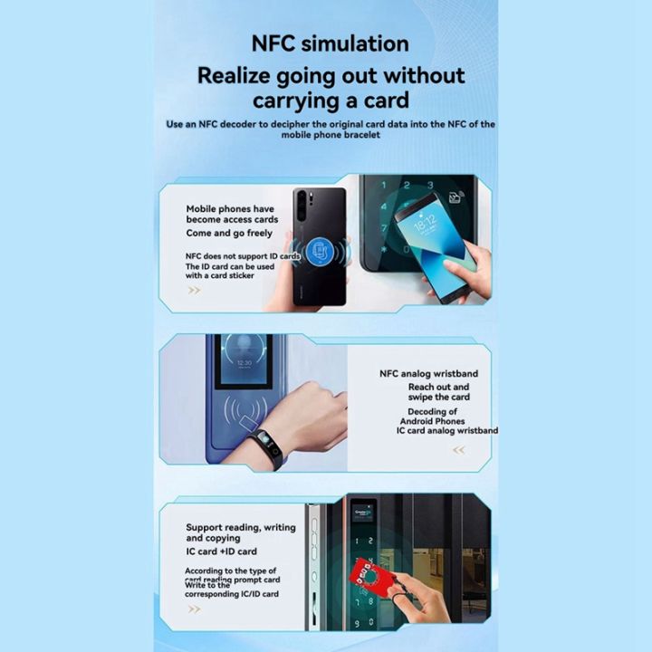 NFC PRO Card Reader Writer Bluetooth IC ID RFID Duplicator Support ...