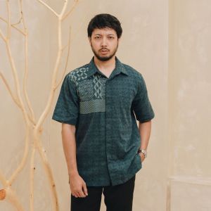 NEU MEN  Kemeja Pria Kala Shirt Emerald Kemeja Pria Bahan Katun Dolby