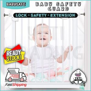 Door Gate Flexible Adjustable Extendable Gate Safety Fence Pet Children Baby Kid Lock Security Door Bar 小孩门栏 Pagar Budak