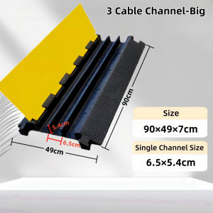 1 Meter Safety PVC Cable & Hose Protector Ramp Indoor Outdoor Floor Cable Cover Office WarehouseMallWire Protector
