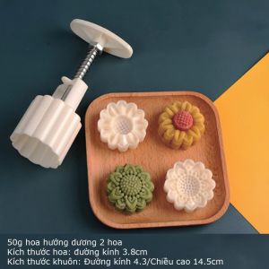 Khuôn hoa đào hoa mai nhấn lò xo 50g làm bánh trung thu phục linh  bánh dứa -AENEA