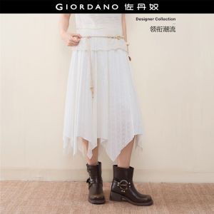 GIORDANO Women Skirt Non-Elastic Skirt Woven Fabric Skirt Stylish Item No. 18466712 High Quality Comfortable Daily Wear