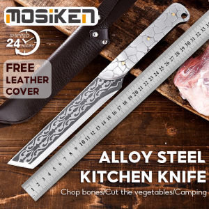 Stainless steel kitchen knife Thicken blade Chop bones Cuting vegetables Sharp sturdy home Camping