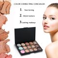Vtrem 15 Colors Contour Palette Kit Camouflage Concealer Palette Professional Contour Eyeshadow Face Cream Makeup Foundation Kit Combination with Powder Brush for Professional and Daily Use. 